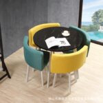Simple modern negotiation reception table and chair combination office leisure milk tea coffee shop rental house dining table - Image 2