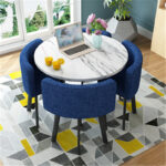 Simple modern negotiation reception table and chair combination office leisure milk tea coffee shop rental house dining table - Image 31