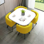 Simple modern negotiation reception table and chair combination office leisure milk tea coffee shop rental house dining table - Image 18