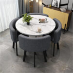 Simple modern negotiation reception table and chair combination office leisure milk tea coffee shop rental house dining table - Image 40