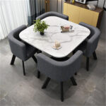 Simple modern negotiation reception table and chair combination office leisure milk tea coffee shop rental house dining table - Image 20