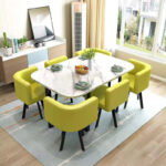 Conference table for 6 people long table simple modern rectangular dining table - Image 32