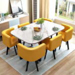 Conference table for 6 people long table simple modern rectangular dining table - Image 41