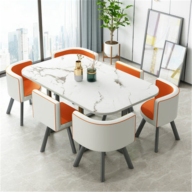 17432974536_1137432124.jpg Conference table for 6 people long table simple modern rectangular dining table - Image 1