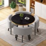 Simple modern negotiation reception table and chair combination office leisure milk tea coffee shop rental house dining table - Image 41