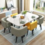 Conference table for 6 people long table simple modern rectangular dining table - Image 9