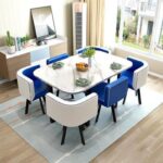 Conference table for 6 people long table simple modern rectangular dining table - Image 44