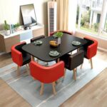 Conference table for 6 people long table simple modern rectangular dining table - Image 45