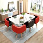 Conference table for 6 people long table simple modern rectangular dining table - Image 11