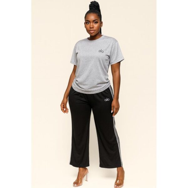 2 pcs Casual Top and Down - Grey & black