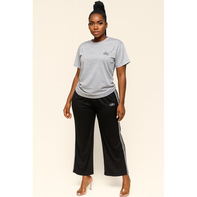 2 pcs Casual Top and Down - Grey & black 2 pcs Casual Top and Down - Grey & black