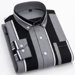 2023 Spring and Autumn Men's Pointed Stripes Casual Long Sleeve Shirt - Image 4