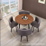Simple modern negotiation reception table and chair combination office leisure milk tea coffee shop rental house dining table - Image 8