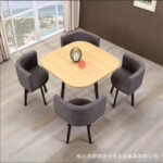 Simple modern negotiation reception table and chair combination office leisure milk tea coffee shop rental house dining table - Image 15
