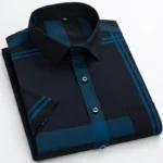 6XL New Summer Men Short Sleeve Printed Casual Shirts Stretch Shirt For Man - Image 4