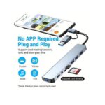 8 in 1 Port USB C Expander USB 3 Hub Type C Splitter Type C Dock Multiport Adapter