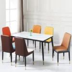 Comfortable Dining Chairs Durable Moisture Proof Living Room Leather Chair - Image 6