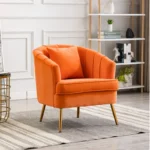 European Fabric Living Room  Modern Velvet Arm chair Single Sofa - Image 3