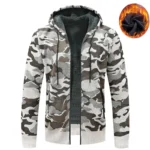 Fashion Mens Autumn Winter Plus Flannel Knitted Sweater Y2K Style Zip Up - Image 5