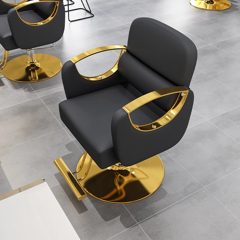 Fashionable-Luxury-Barber-Chair-Classic-Gold-Professional-Armrest-Chair-Minimalist-Cushion-Comfortable-Cadeira-Salon-Furniture.webp Fashionable Luxury Barber Chair Classic Gold Professional Armrest Chair - Image 1