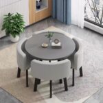 Retractable dining table for small apartment, home, shop, negotiation table - Image 3