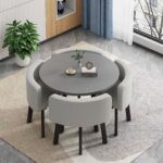 Retractable dining table for small apartment, home, shop, negotiation table - Image 17