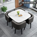 Simple square negotiation table and chair combination shop - Image 38