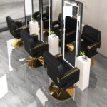 chair barber shop perm, dyeing, hair cutting, rotating and lifting hairdressing chair, hair salon comfortable leather hairdressing chair