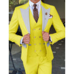 Men's three-piece suit cross-border peaked lapel suit - Image 4