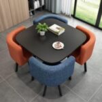 Simple square negotiation table and chair combination shop - Image 45