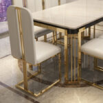 Nordic light luxury marble dining table western dining table home small apartment stylish dining table and chair combination modern simple table - Image 17