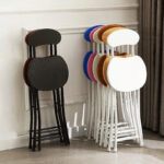 Folding stool home dining chair stool back chair training chair student