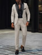 Business casual men wedding groom suit - Image 16