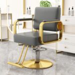 Modern simple hairdressing chair, hair salon chair, barber chair, - Image 12