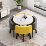 Retractable dining table for small apartment, home, shop, negotiation table - Image 12