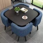 Simple square negotiation table and chair combination shop - Image 23