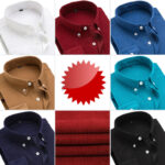 Spring and Autumn Corduroy Bottom Long-sleeved Shirt - Image 2
