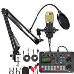 1pc broadcast sound card,  recording equipment microphone