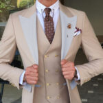Men's three-piece suit cross-border peaked lapel suit - Image 3