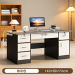Computer desk table desktop bedroom home desk office desk and chair set with drawer writing desk workbench - Image 26