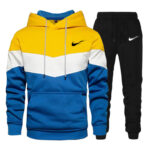 Autumn and winter blue street casual sports sweater