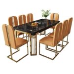 Nordic light luxury marble dining table western dining table home small apartment stylish dining table and chair combination modern simple table - Image 5