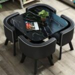 Simple square negotiation table and chair combination shop - Image 17