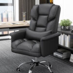 Computer chair boss business office chair  【高回弹公仔棉】亮黑色