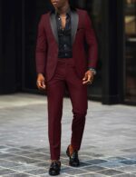 Business casual men wedding groom suit - Image 9