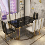 Nordic light luxury marble dining table western dining table home small apartment stylish dining table and chair combination modern simple table - Image 4