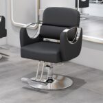 New light luxury rotating stainless steel hair cutting chair - Image 5