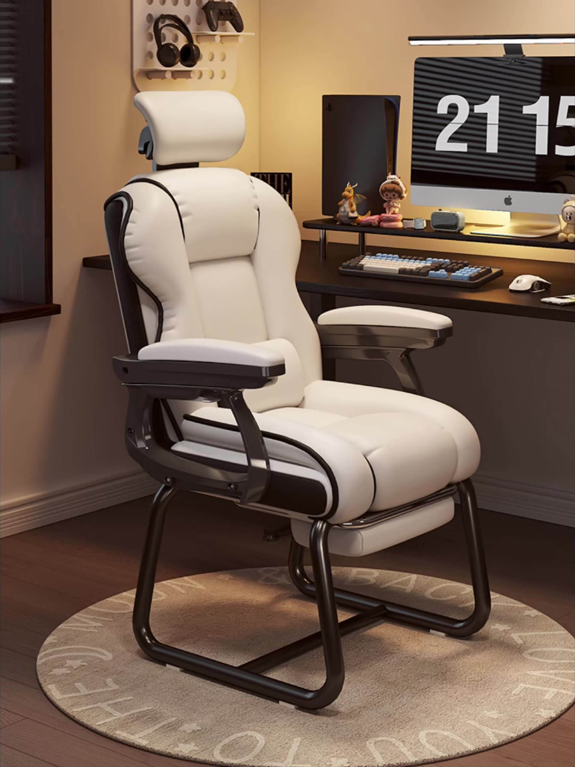O1CN01Z8gbHu1gkUcy1GxyW_21216000000004180-0-tbvideo.jpg Computer Chair Home Comfortable Sedentary Desk Office Chair - Image 1