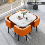Simple square negotiation table and chair combination shop - Image 8