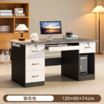 Computer desk table desktop bedroom home desk office desk and chair set with drawer writing desk workbench - Image 24